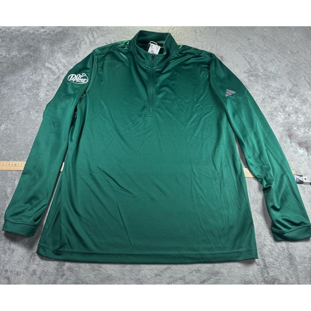 Adidas Golf A401 Lightweight Quarter Zip Pullover Green Men XL Dr Pepper II5873
